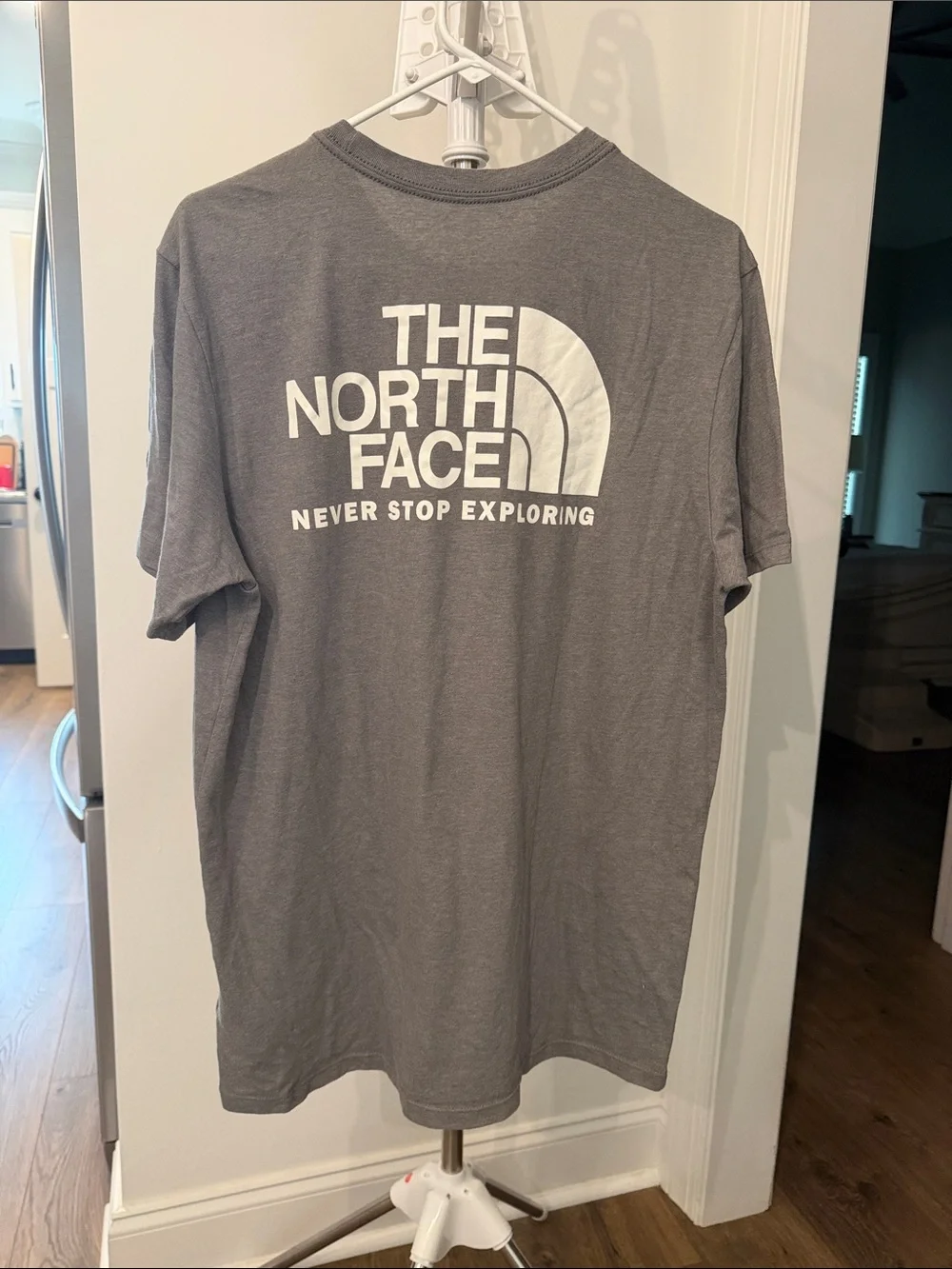The North Face Men's Short Sleeve Logo Tee - Charcoal Gray Size Large